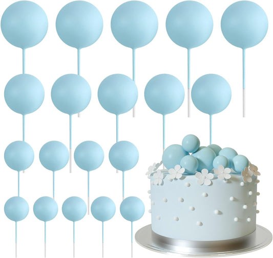 Set 20 Sfere Topper Tort Baby Blue