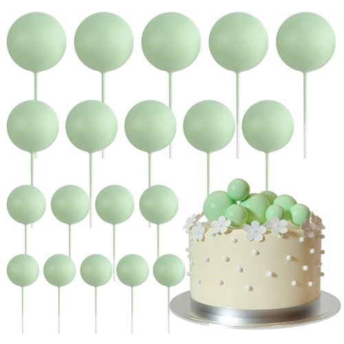 Set 20 Sfere Tort Topper Verde Vernil